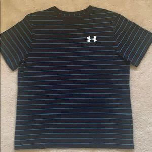 Boys Under Armour Black Striped TShirt